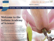 Tablet Screenshot of indianaacademyofscience.org